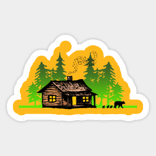 CABIN WITHOUT BEARS Sticker